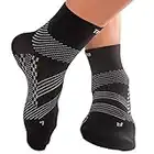 TechWare Pro Plantar Fasciitis Socks - Ankle Compression Socks for Women & Men. Achilles Tendonitis Brace & Foot Arch Support