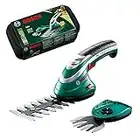 Bosch Set Sculpte-Haies et Taille-Herbes sans fil - Isio (3,6 V 1,5 Ah, Set 2 Lames, Chargeur)