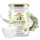 Aceite de Coco Ecológico Virgen 500 ml. Crudo y prensado en frío. Orgánico y Natural. Aceite Bio nativo no refinado. País de origen Sri Lanka. NaturaleBio