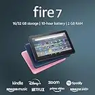 Amazon Fire 7 tablet, 7” display, 16 GB, 10 hours battery life, light and portable for entertainment at home or on-the-go, (2022 release), Black