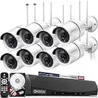 《36 Infrared LED 100ft Super Night Vision》 Dual Antennas Wireless Security Camera System Outdoor CCTV Cameras DVR Security System Wireless Home Wi-Fi Video Surveillance NVR Kits