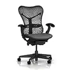 Mirra Chair by Herman Miller: Fully Featured w/Forward Tilt - Adjustable Arms - FlexFront Seat - Tilt Limiter - Lumbar Support - Hard Floor Casters - Graphite Frame/Graphite Seat