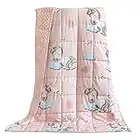 Buzio Coperta ponderata da 2,3 kg per bambini, ultra accogliente, con motivo a cartoni animati, coperta pesante, ideale per calmare e dormire, 90 x 120 cm, unicorno rosa