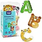 Hioph Large Magnetic Letters for Kid Magnets Fridge Animals Alphabet Toys, Children Magnetic Refrigerator Uppercase ABC Alphabet Cute Spelling Learning Game Toys for Baby Toddler Preschool