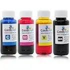 Coralgraph Encre pour Cartouches d'imprimante pour imprimantes HP 4 Couleurs Cartouches CISS- / CIS- 4 x 100 ML