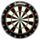 Franklin Sports Official Dartboard - Professional Regulation Size 18 inch Bristle Self Healing Dartboard - Metal Number Ring - Steel Tip Darts Dartboard