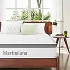 Twin Mattress, Martisiluna 10.5 Inch Memory Foam Hybrid Twin Mattress in a Box, with Antistatic Silver Fiber Fabric, Double Edge Support & Pressure Relief, CertiPUR-US Certified