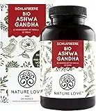 NATURE LOVE® Bio Ashwagandha - Hochdosiert mit 1950mg je Tagesdosis - 240 Kapseln - Hochwertige original indische Schlafbeere - Laborgeprüft, in Deutschland produziert