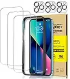 Invoibler 3 Pack Screen Protector Compatible with iPhone 13 Pro Max+ 3 Pack Camera Lens Protector, iPhone 13 Pro Max Screen Protector Tempered Glass, 6.7 Inch [HD Clear] [Not for iPhone 13]