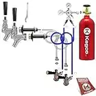 Kegco 3P2SCK-5T Kegerator Kit, 2-Tap, Chrome