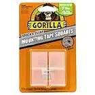 Gorilla 6067201 Mounting Tape Squares, 1" Pre-Cut, Clear (24 Squares)