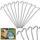 Yaheetech Lot de 50 Piquets de Tente pour Camping Tonnelle 20cm de Longeur Argent