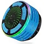 Bluetooth Speaker, BassPal IPX7 Waterproof Portable Shower Speakers, Wireless Shower Radio with Suction Cup & LED Mood Lights, Super Bass and HD Sound