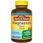 Nature Made Magnesium Citrate 250 mg per serving, Dietary Supplement for Muscle, Nerve, Bone and Heart Support, 120 Softgels, 60 Day Supply
