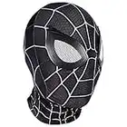 KaKille Peter Parker Spider-Man Mask Black Miles Morales Headgear Lycra Full Face Mask Halloween Movie Role-Playing Costume Props (Spiderman C)