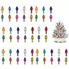 ZXCFTG 50 Pcs Ceramic Christmas Tree Replacement Lights, Assorted Colors Plastic Replacement Tree Bulbs Twist Light Ornaments for Ceramic Xmas Trees