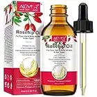 Rosehip Oil for Face, 100% Pure Natural, Hydrating, Nourishing & Moisturising Rosehip Seed Oil for Skin, Hair, Nails, and Body Oil