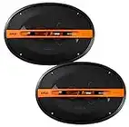 EDGE Car Audio 6X9 Parcel shelf speakers EDST219-E6 Black and Orange, 3 way