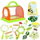 Explorer Kit & Bug Catcher Kit with Binoculars, Compass, Magnifying Glass,Insect Box and Butterfly Net Great Toys Kids Gift for Boys & Girls Age 3-12 Year Old Camping Hiking