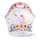 WERNNSAI Licorne Sac à Lunch - Néoprène Isotherme Sac Déjeuner Repas Réutilisable Imperméable pour Les Enfants Sac de Voyage Pique-Nique École Travail Achats avec Fermeture éclair, Cadeaux