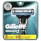 Gillette Mach3 Men's Razor Blades, 8 Blade Refills