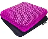 Super Large & Thick Gel Seat Cushion for Long Sitting Pressure Relief - Non-Slip Gel Chair Cushion for Back, Sciatica, Tailbone Pain Relief - Seat Cushion for Office Desk Chair, Car Seat, Wheelchair