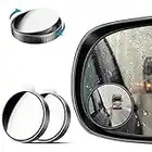 Espejo Retrovisor De Punto Ciego para Auto,Coches,Veh,SUV,Camiones, Rotación de 360 °, Impermeable, Lente Gran Angular, Cristal HD, Redondos de Punto Ciego Sin Marco, Ajustables, 2 Espejos Universal