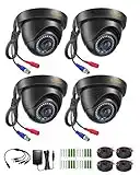 Anlapus 4 Pack 1080P Security Cameras, HD TVI 1080P Outdoor Dome CCTV Camera, Night Vision, IP66 Weatherproof, 2MP CCTV Surveillance Dome Cameras (Black)