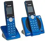 VTech CS6919-25 Dect 6.0 2 Handset Landline Telephone, Metallic Blue