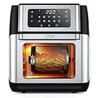 Innsky Freidora sin Aceite 10L, 1500W Freidora Aire con 10 Programas, Air Fryer con 6 Accesorios, Horno Aire Caliente, Deshidratar, Pantalla LED Táctil, Temporizador, con Recetas