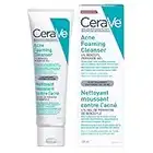 CeraVe 4% Benzoyl Peroxide ACNE Treatment Foaming Cleanser Face & Body Wash, with Hyaluronic Acid and Niacinamide. Helps Clear Acne Pimples and prevent breakouts. Gentle Gel, Fragrance-Free, 150ML