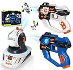 Kidpal Laser Tag Gun Games with Projector, Laser Guns for Kids, Lazer Tag Toy, Infrared Battle Laser Guns, Lazer Tag Guns for Kids Age 3 4 5 6 7 8 Years Boys, Laser Gun Set of 2 Indoor and Outdoor