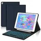 JADEMALL Custodia con Tastiera per iPad 9.7", iPad 6a Generazione 2018/iPad 5a Gen 2017, iPad Air 2/1, Italiano Tastiera Bluetooth Staccabile Magnetica per iPad 9.7", Blu