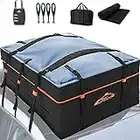 Car Roof Bag, 538L Waterproof Rooftop Cargo Carrier, 19 Cubic Feet Foldable Car Cargo Rooftop Box for All Vehicle with/ Without Rack