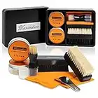 World Class Shoe Shine Kit - Gift Box | Luxury Leather Shoe Polish Kit with Neutral & Black Polish, 100% Horse Hair Shoe Brushes, Shine Cloths & Shoe Horn. Ultimate Leather Polishing Experience.