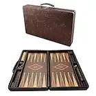 Backgammon, Tavla, Maletín de Juego de Backgammon, Maleta de viaje, 44 x 27 cm)