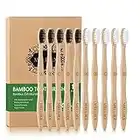 Bambus Zahnbürsten, 10 Pack Nachhaltige Holzzahnbürste Bio Öko Bambuszahnbürste BPA Frei Holz Zahnbürste Set