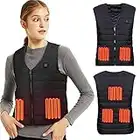 Lyeiaa Heated Vest for Men Ladies Electric Heated Jacket with USB Charging Heated Vest, Washable Warm Heat Jacket with 3 Optional Temperature for men women