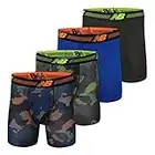 New Balance Men's Standard Performance 6" NO Fly Boxer Brief (4-Pack), HLT/Black(ht)/Team Royal/Team Royal Strt, X-Large