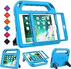 BMOUO Case for iPad Mini 1 2 3 with Built-in Screen Protector, Shockproof Lightweight Hard Cover Handle Stand Kids Case for Apple iPad Mini 1st 2nd 3rd Generation, Blue