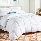 Linenspa Comforter Duvet Insert, Down Alternative, Box Stitched, All-Season Microfiber, Bedding for Kids, Teens, or Adults - White - Queen