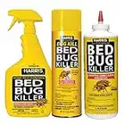 HARRIS Bed Bug Killer Value Bundle Kit - 32oz Bed Bug Killer, 16oz Aerosol Spray, 8oz Diatomaceous Earth Powder