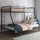 DHP Dusty Twin Over Full Metal Bunk Bed, Black