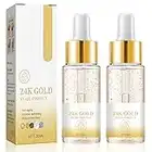 Sérum 24k Gold Elixir, Serum Facial, Serum Antiarrugas, Ácido Hialurónico, Sérum Bbrillante de oro Hidratante Antiarrugas Antienvejecimiento-30ml*2