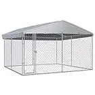 Tidyard Outdoor Dog Kennel with Roof, Lockable Latch System to Prevent Mischief and Accidents 150.4"x150.4"x94.5"