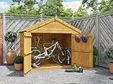 4x6 Tongue & Groove Wooden Apex Bike Log Tool Storage Double Door Roof Felt Store Shed 4ft x 6ft