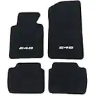 Floor Mat Compatible with BMW E46 Logo 3-Series 1999-2005, M3 Coupe 2001-2006, Factory Fitment Floor Mats Carpet Front & Rear Nylon by IKON MOTORSPORTS