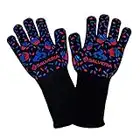 Gant Four Anti Chaleur Gant cheminee Anti feu Résistant jusqu'a 800°C 1472°F Certification EN407 pour la Protection Contre Les Risques Thermiques Gants Four Anti Chaleur Barbecue