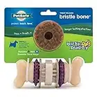 PetSafe Busy Buddy Bristle Bone Chew Toy for Dogs – Strong Chewers – Helps Clean Teeth – Small