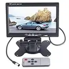 BW 7 inch HD 800 * 480 TFT Color LCD Car Monitor Car Rear View Camera Headrest Monitor DVD VCR Remote Control Monitor Support Rotating the Screen and 2 AV Input